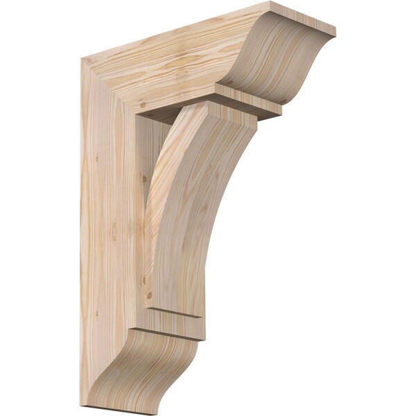 Ekena Millwork Thorton Traditional Smooth Bracket w/ Offset Brace, Douglas Fir, 7 1/2"W x 18"D x 26"H BKT0806X18X26THR01SDF - main